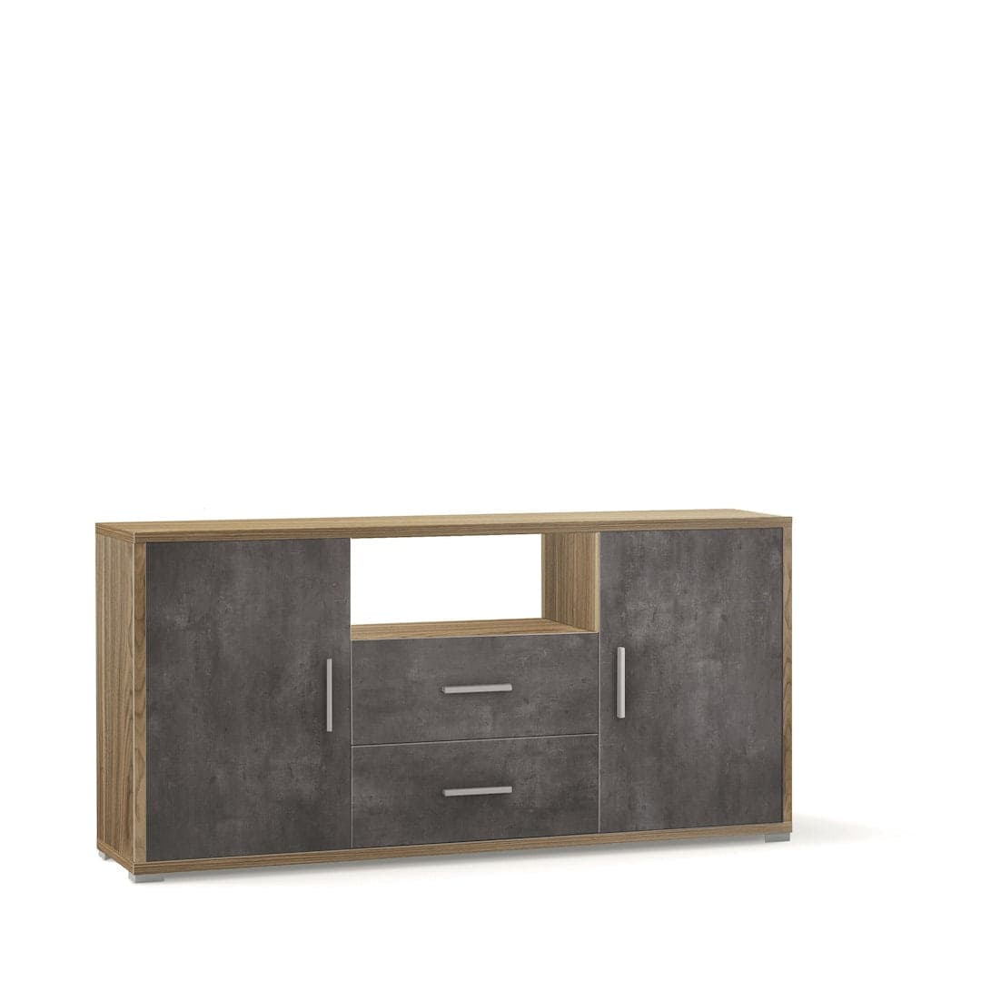 Mobile a 2 ante e 2 cassetti con ripiani regolabili – 174 x 41 x 84 cm - 4