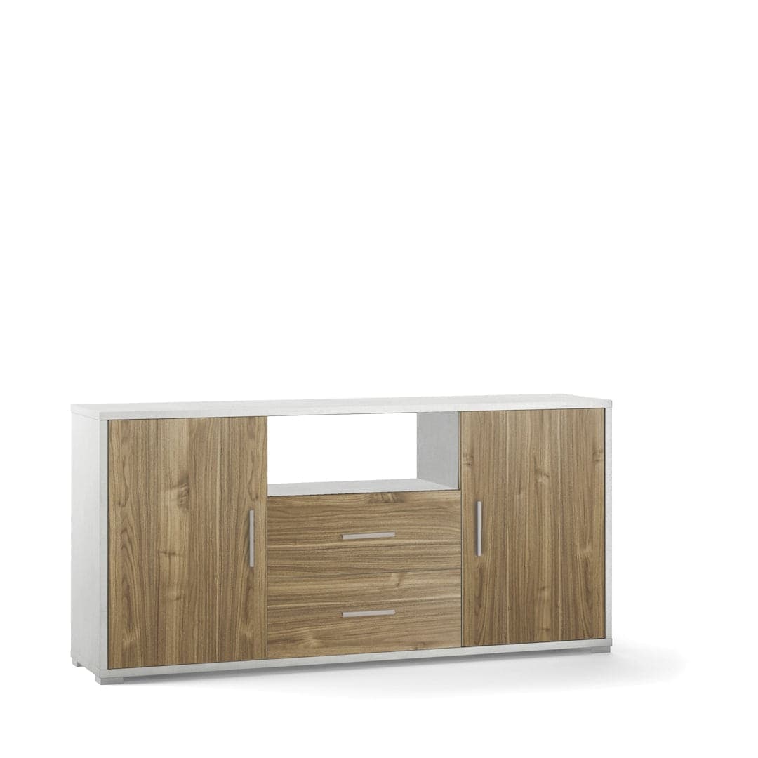 Mobile a 2 ante e 2 cassetti con ripiani regolabili – 174 x 41 x 84 cm - 7