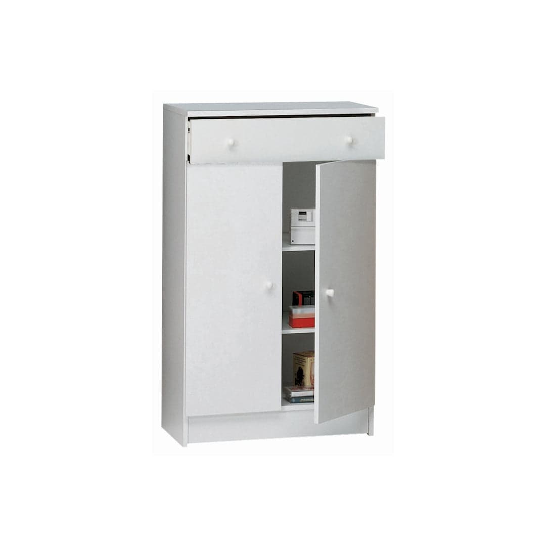 Mobile a 2 ante e 1 cassetto con ripiani regolabili – 62 x 34 x 105 cm - 6