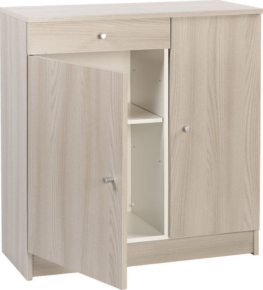 Mobile a 2 ante e 1 cassetto con ripiani regolabili – 77 x 34 x 80 cm - 4