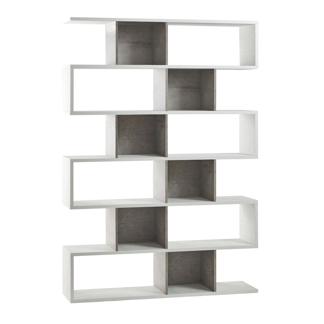 Libreria divisoria modulare a 6 piani in pannello nobilitato – 150 x 38 x 215 cm - 5