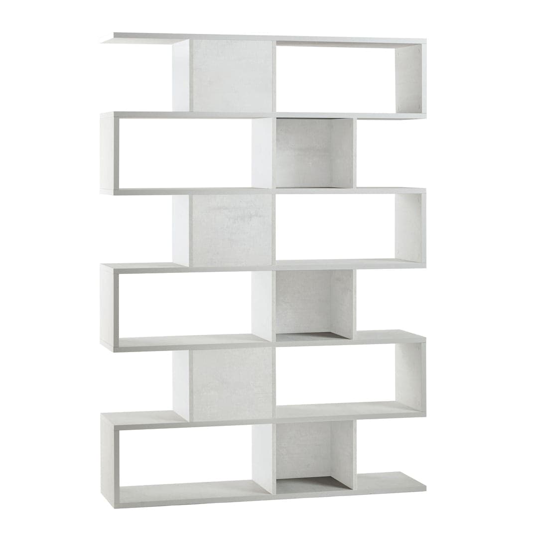 Libreria divisoria modulare a 6 piani in pannello nobilitato – 150 x 38 x 215 cm - 8