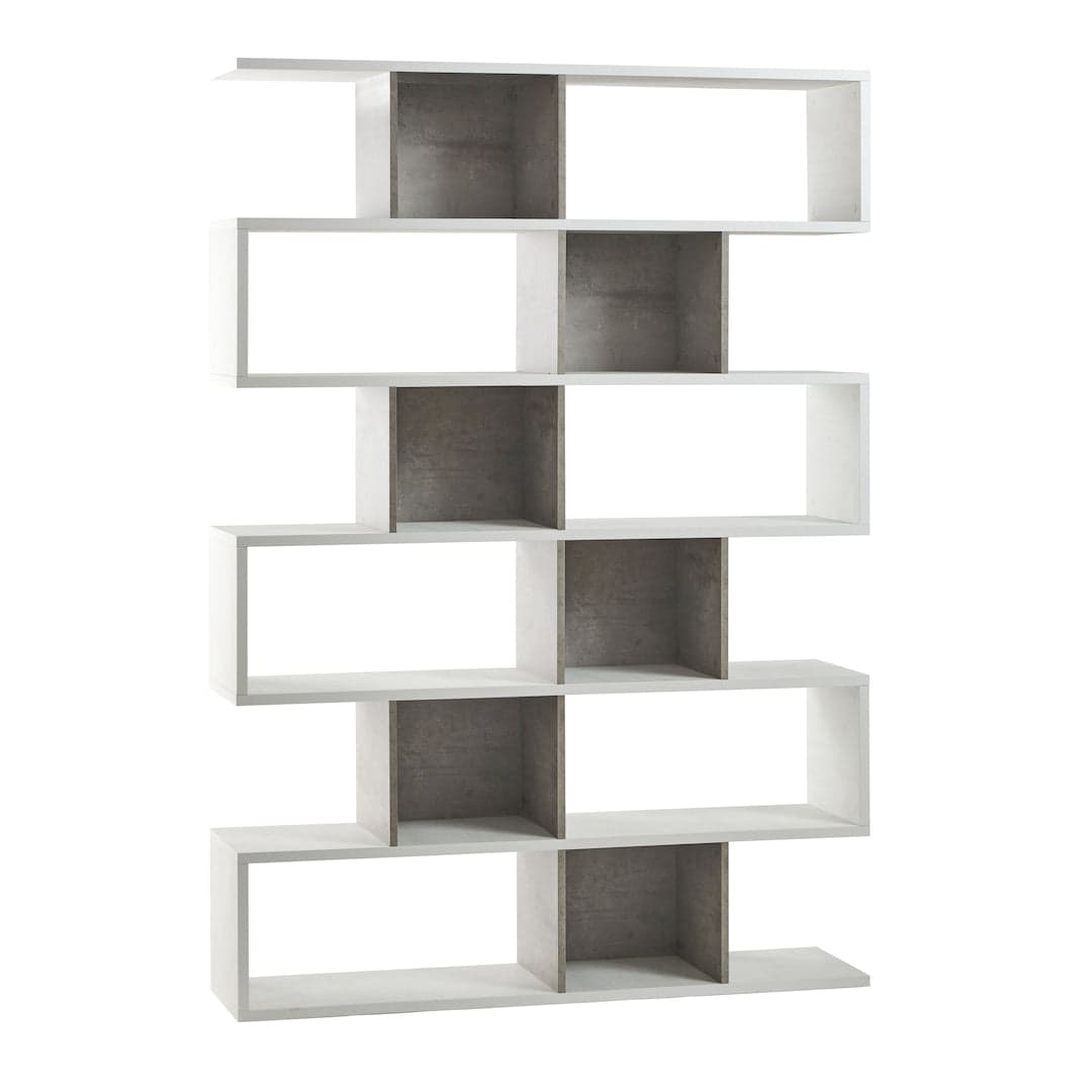 Libreria divisoria modulare a 6 piani in pannello nobilitato – 150 x 38 x 215 cm - 12