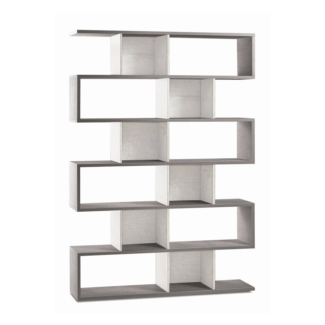 Libreria divisoria modulare a 6 piani in pannello nobilitato – 150 x 38 x 215 cm - 4