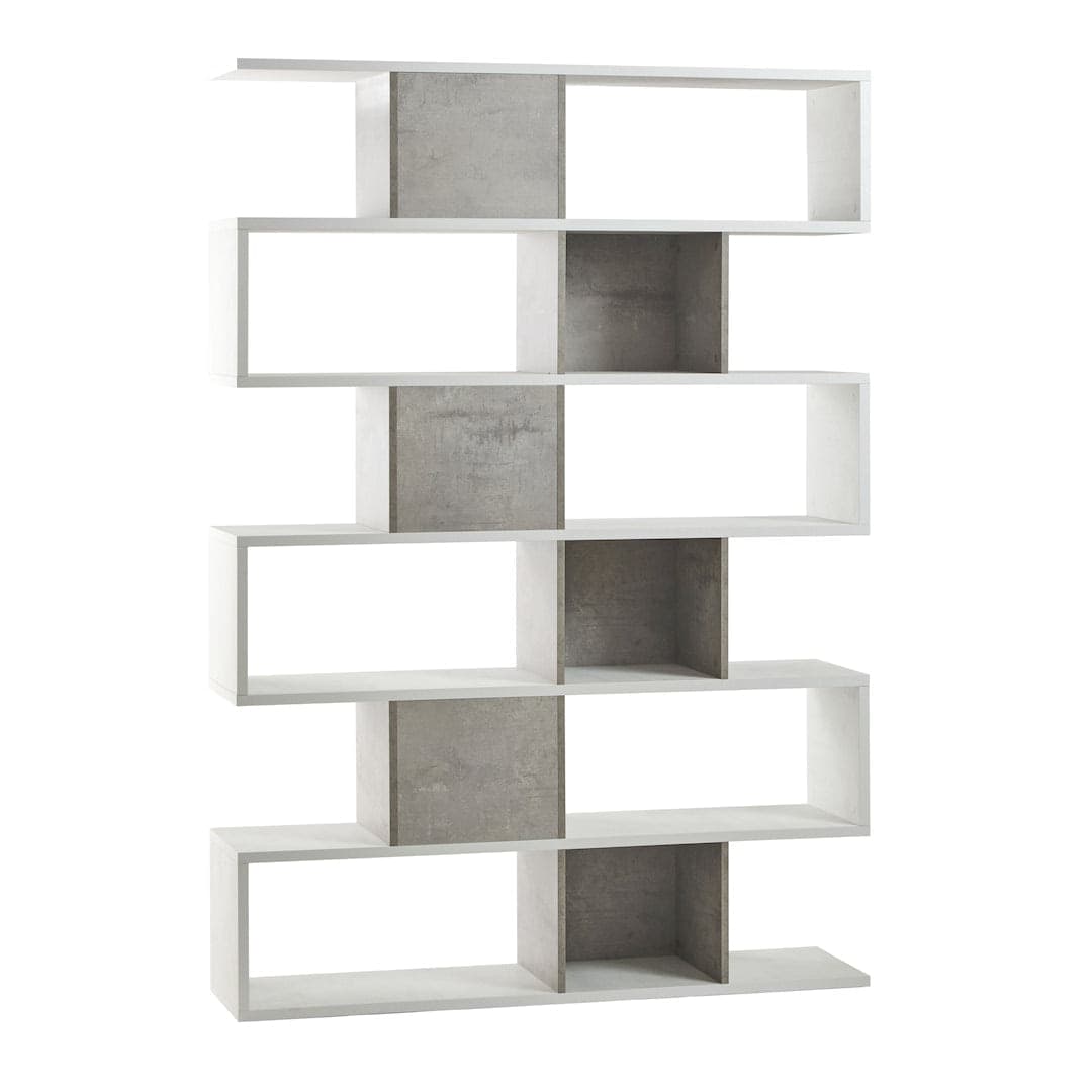 Libreria divisoria modulare a 6 piani in pannello nobilitato – 150 x 38 x 215 cm - 6
