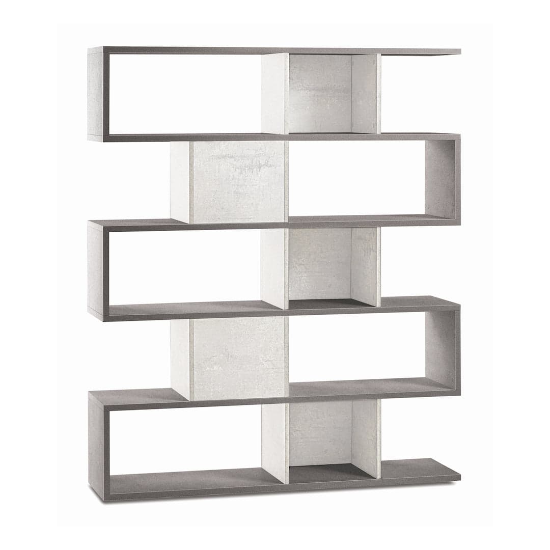 Libreria divisoria modulare a 5 piani in pannello nobilitato – 150 x 38 x 180 cm - 4