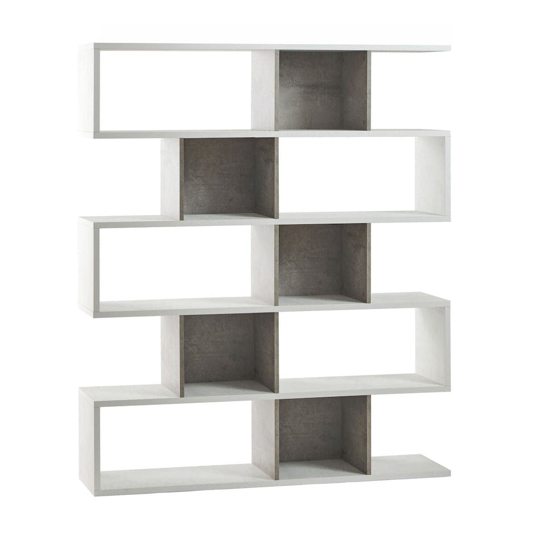 Libreria divisoria modulare a 5 piani in pannello nobilitato – 150 x 38 x 180 cm - 6