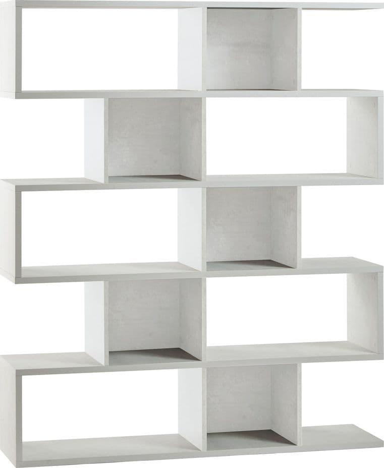 Libreria divisoria modulare a 5 piani in pannello nobilitato – 150 x 38 x 180 cm - 7