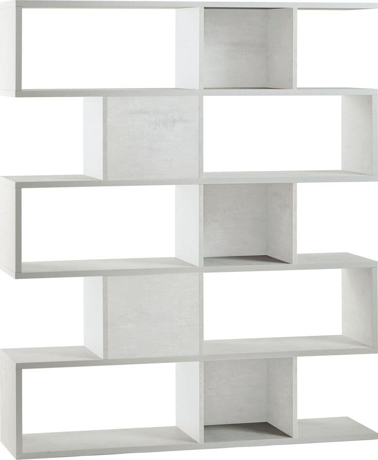 Libreria divisoria modulare a 5 piani in pannello nobilitato – 150 x 38 x 180 cm - 8