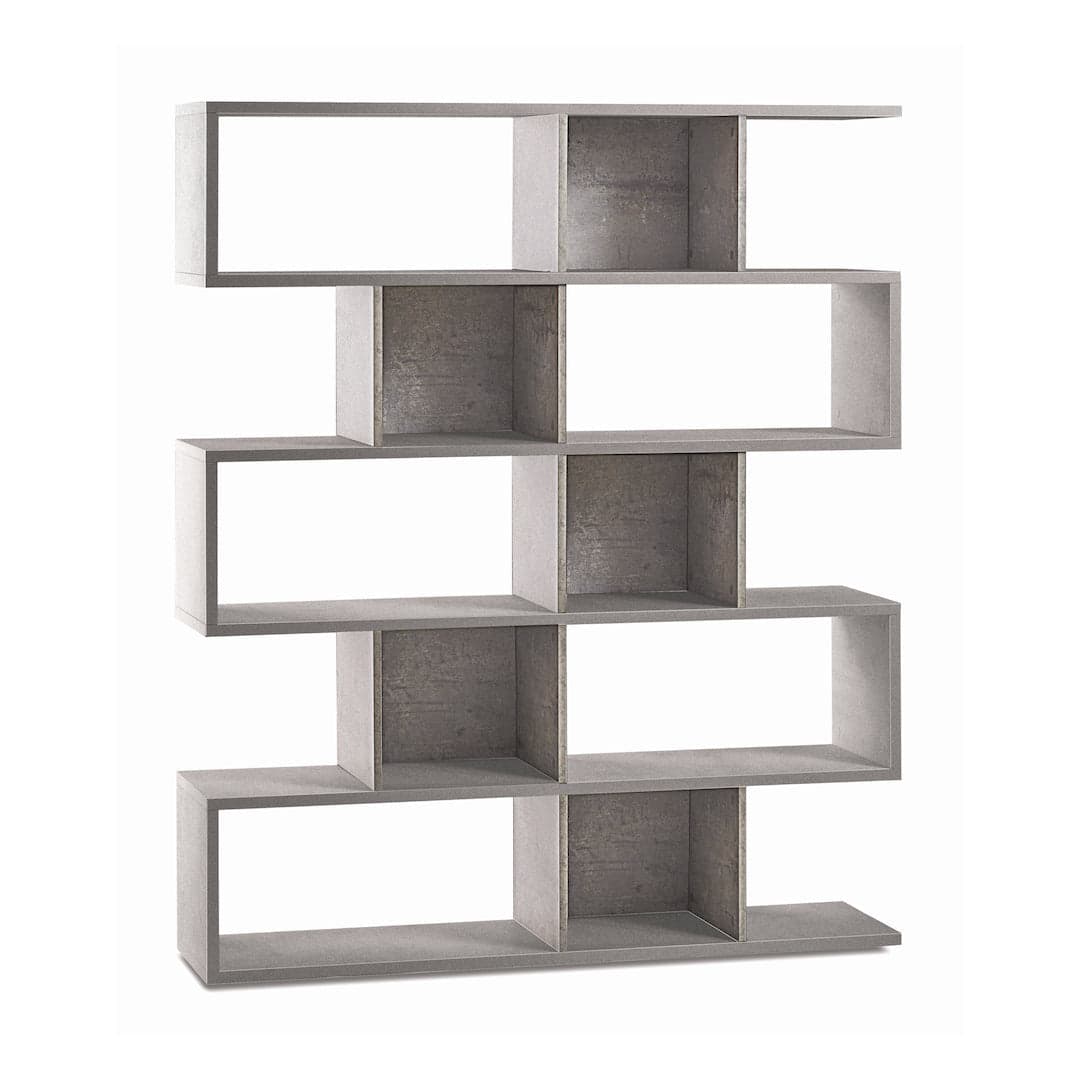 Libreria divisoria modulare a 5 piani in pannello nobilitato – 150 x 38 x 178 cm - 10
