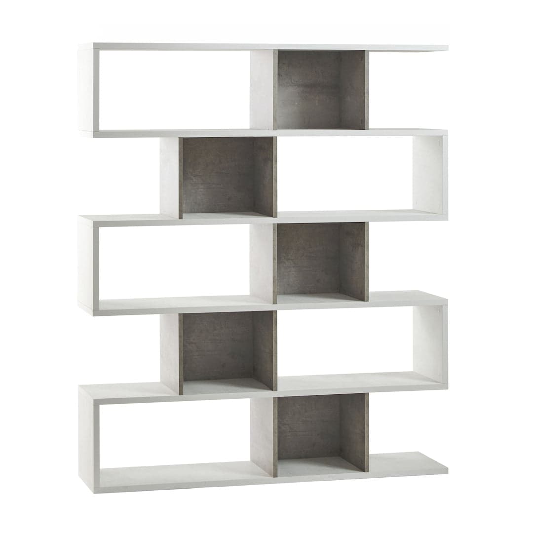 Libreria divisoria modulare a 5 piani in pannello nobilitato – 150 x 38 x 178 cm - 12