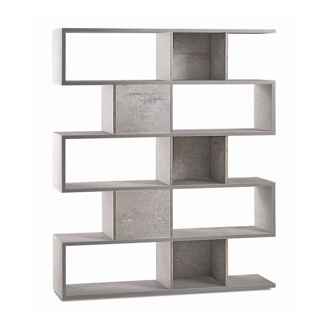 Libreria divisoria modulare a 5 piani in pannello nobilitato – 150 x 38 x 178 cm - 2
