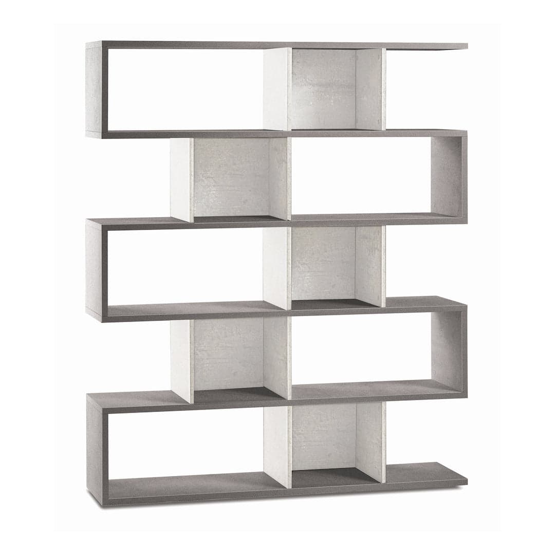 Libreria divisoria modulare a 5 piani in pannello nobilitato – 150 x 38 x 178 cm - 4
