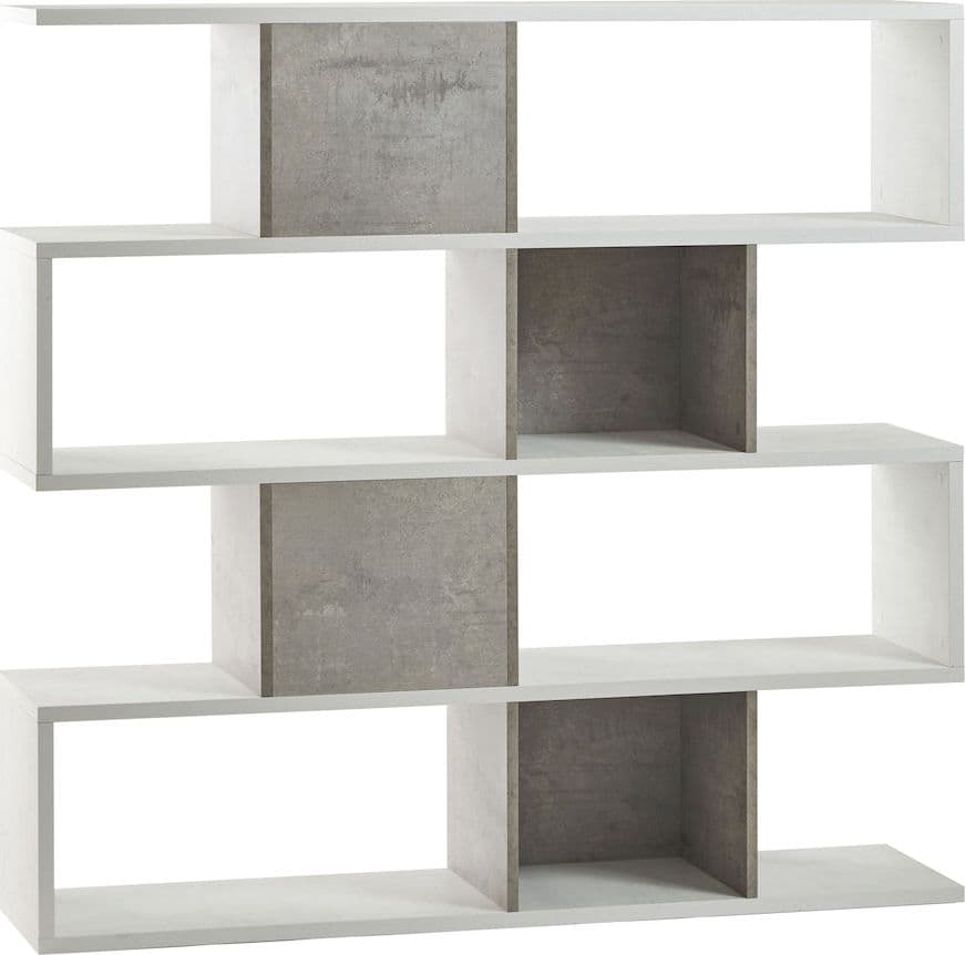 Libreria divisoria modulare a 4 piani in pannello nobilitato – 150 x 38 x 144 cm - 6