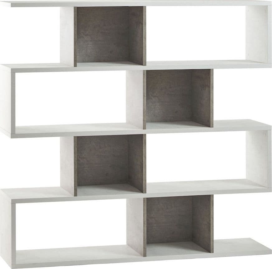 Libreria divisoria modulare a 4 piani in pannello nobilitato – 150 x 38 x 144 cm - 5