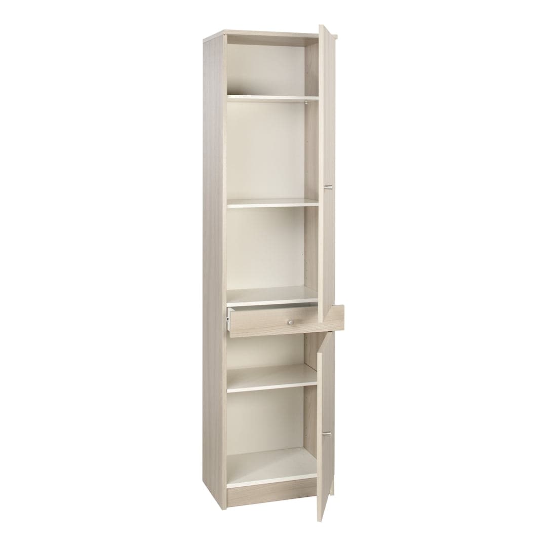 Colonna a 2 ante e 1 cassetto con 3 ripiani regolabili in pannello nobilitato – 46 x 34 x 183 cm - 5