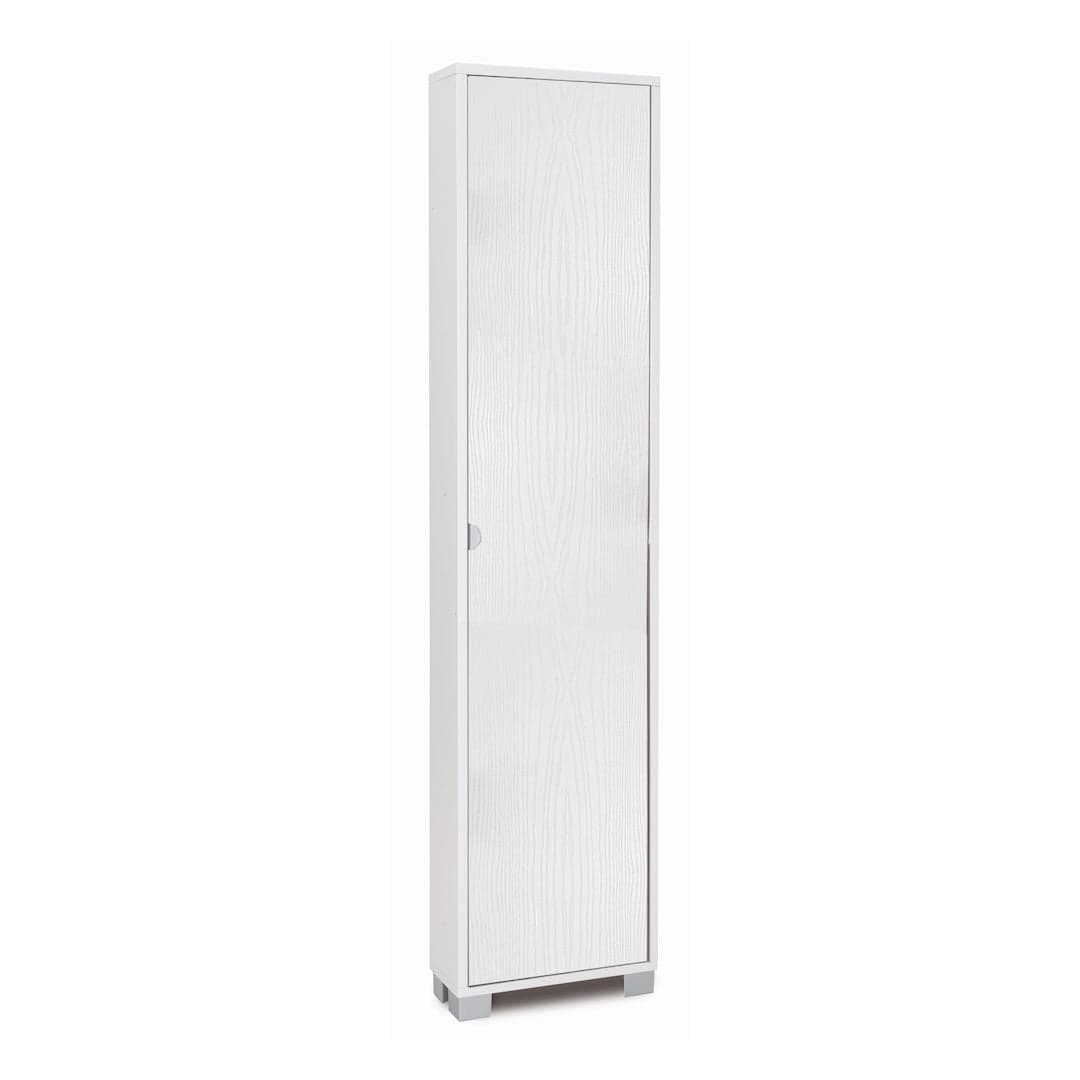 Colonna portascarpe a 1 anta con griglie interne in pannello nobilitato – 43 x 18 x 190 cm - 12
