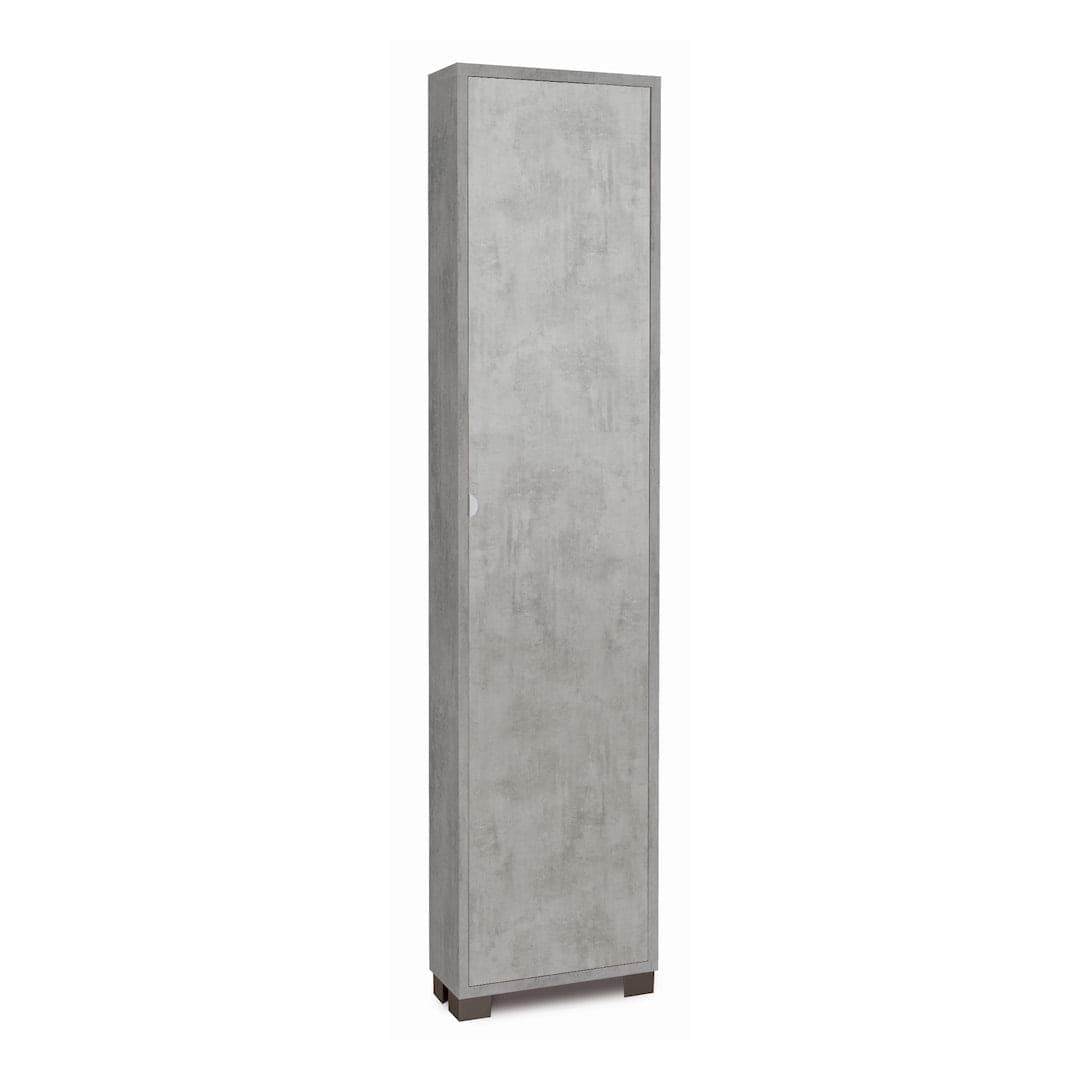 Colonna portascarpe a 1 anta con griglie interne in pannello nobilitato – 43 x 18 x 190 cm - 2