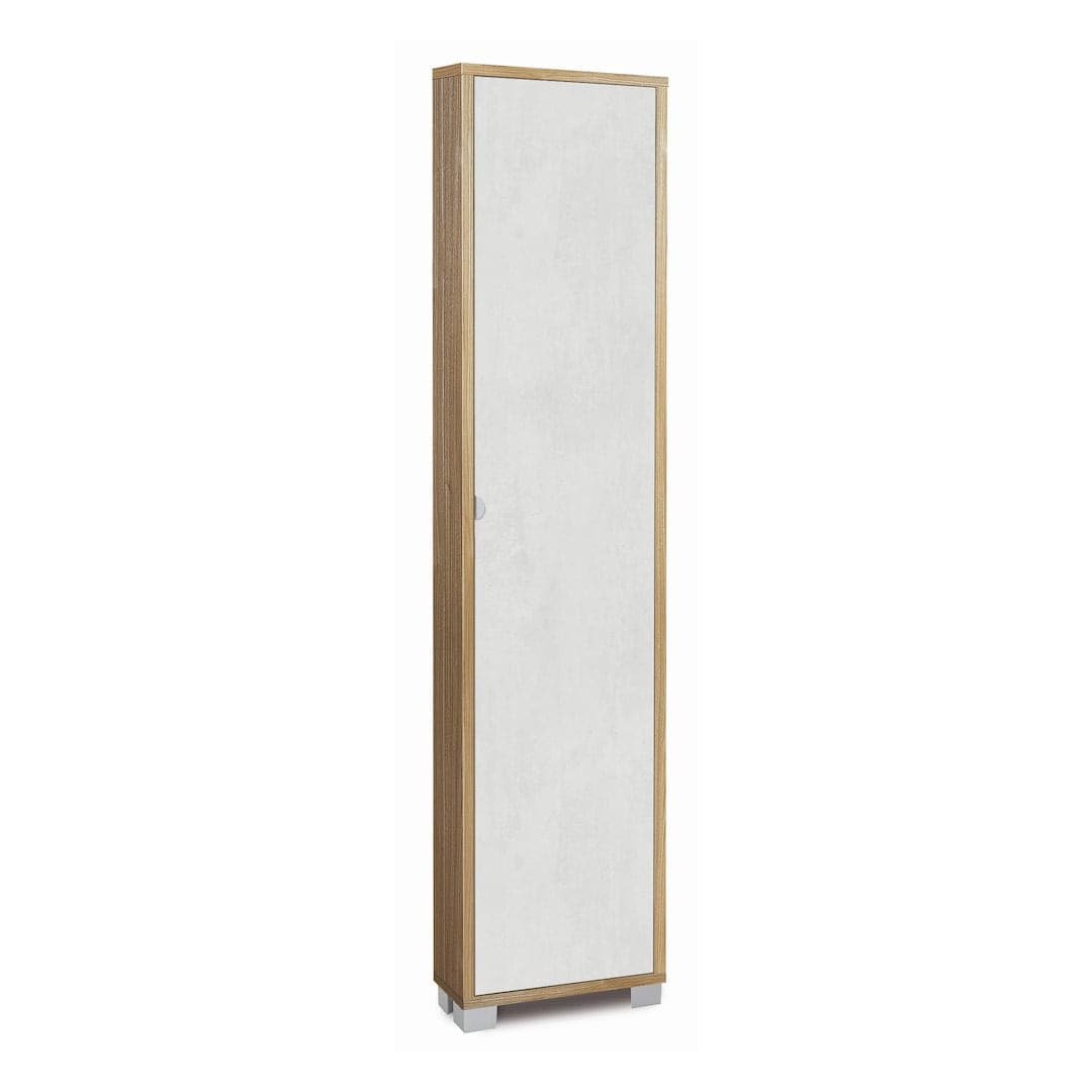 Colonna portascarpe a 1 anta con griglie interne in pannello nobilitato – 43 x 18 x 190 cm - 5