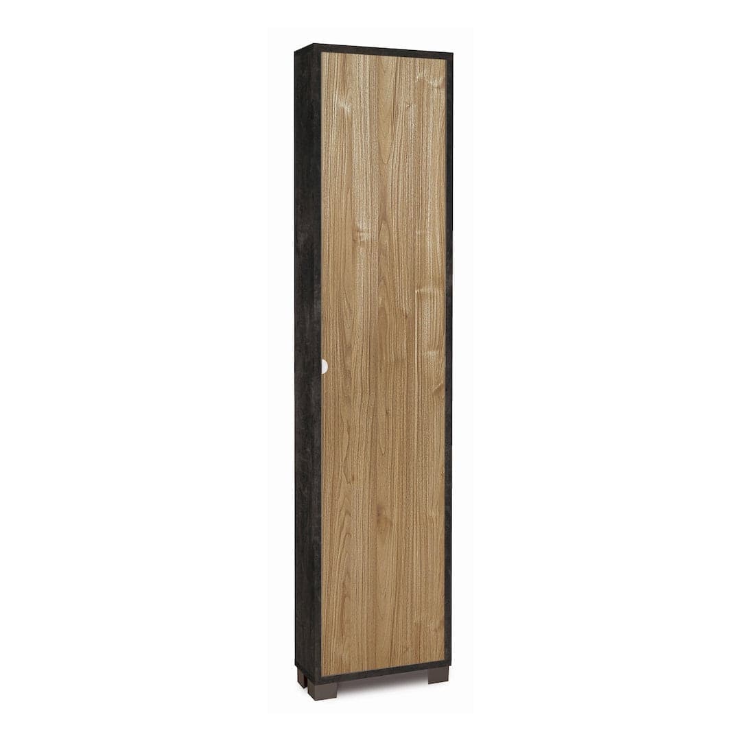Colonna portascarpe a 1 anta con griglie interne in pannello nobilitato – 43 x 18 x 190 cm - 7