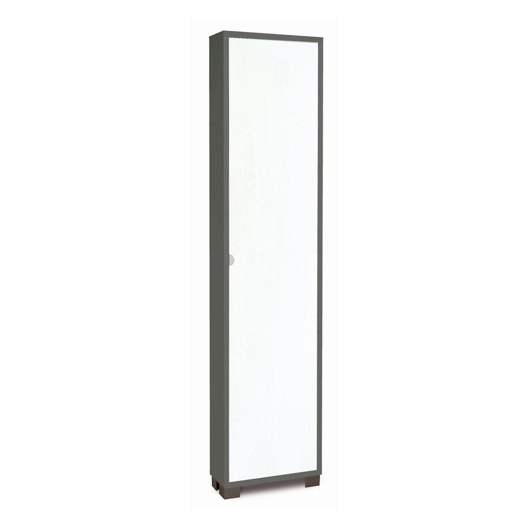 Colonna portascarpe a 1 anta con griglie interne in pannello nobilitato – 43 x 18 x 190 cm - 8