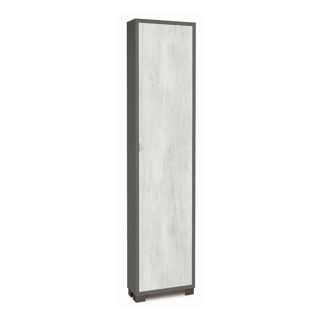 Colonna portascarpe a 1 anta con griglie interne in pannello nobilitato – 43 x 18 x 190 cm - 9