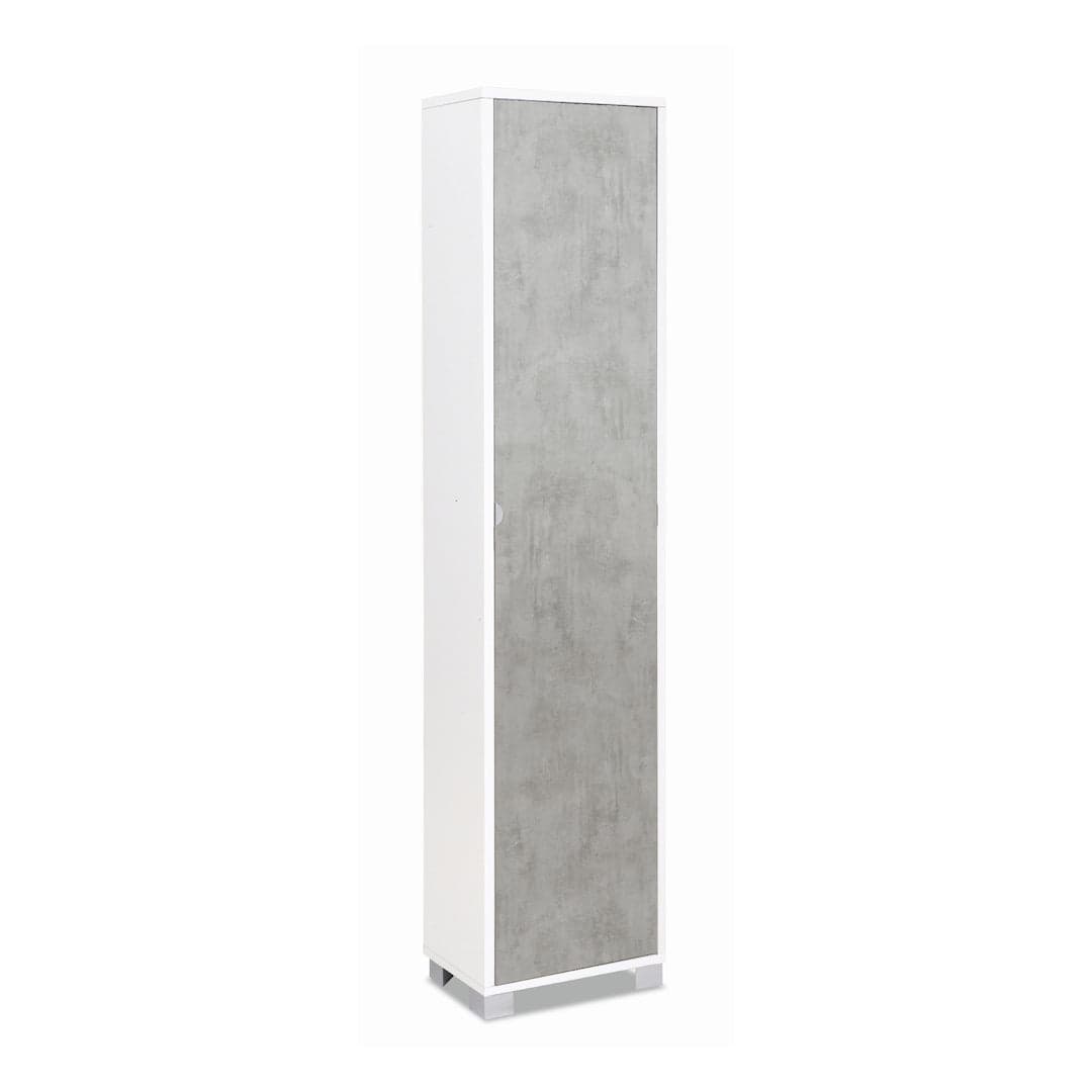 Colonna a 1 anta con 4 ripiani regolabili in pannello nobilitato – 43 x 29 x 190 cm - 13