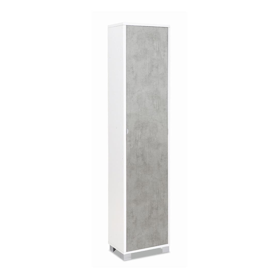 Colonna a 1 anta con 4 ripiani regolabili in pannello nobilitato – 43 x 29 x 190 cm - 2