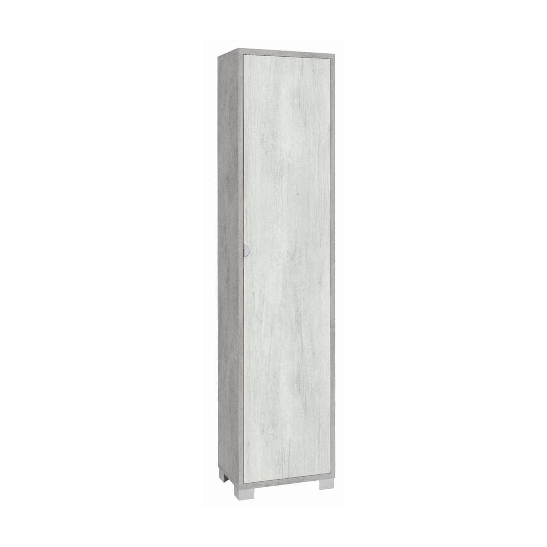 Colonna a 1 anta con 4 ripiani regolabili in pannello nobilitato – 43 x 29 x 190 cm - 5