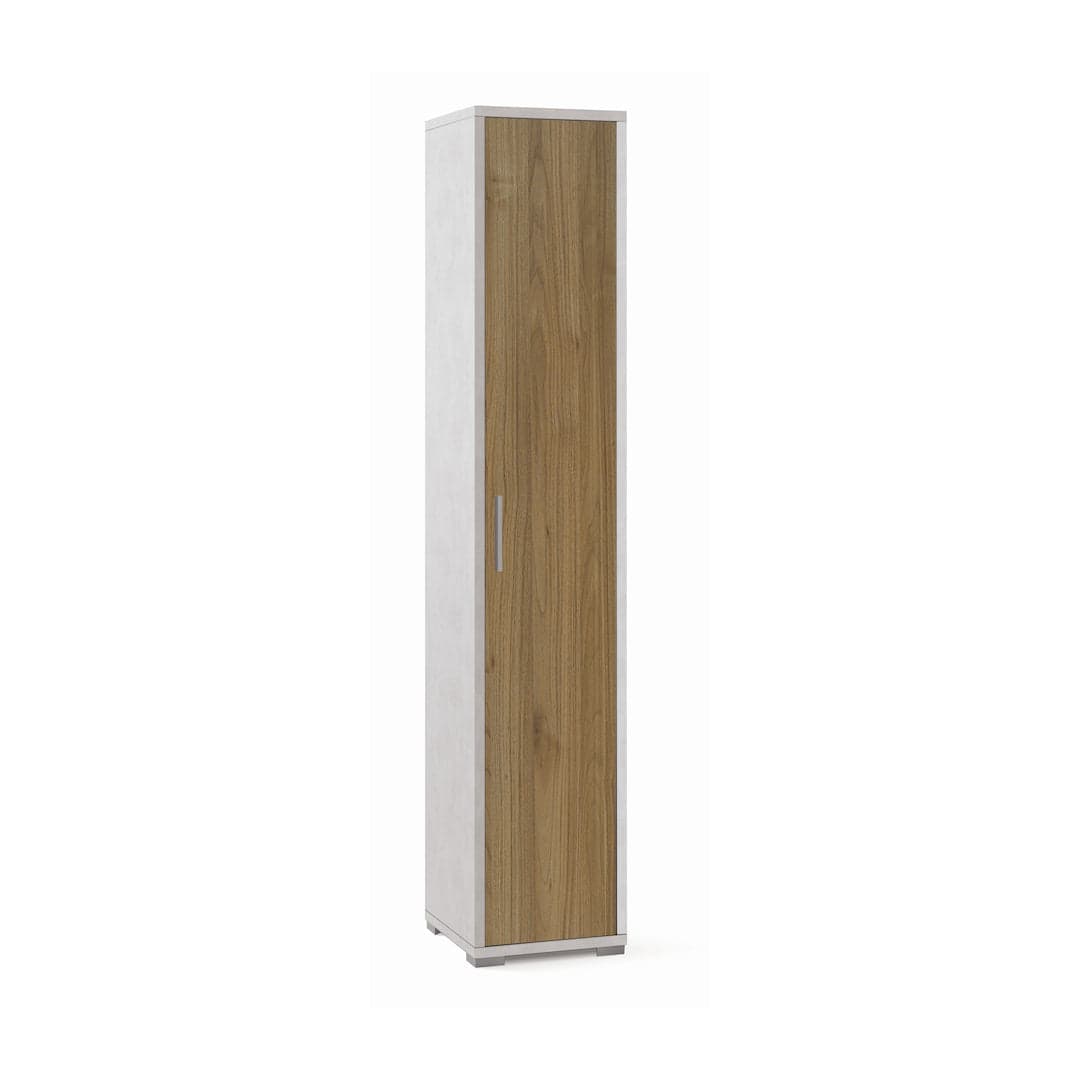 Colonna libreria a 1 anta con ripiani fissi e regolabili in pannello nobilitato – 39 x 41 x 199 cm - 17