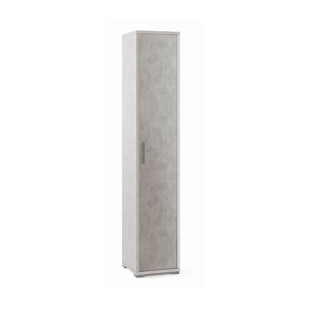 Colonna libreria a 1 anta con ripiani fissi e regolabili in pannello nobilitato – 39 x 41 x 199 cm - 6