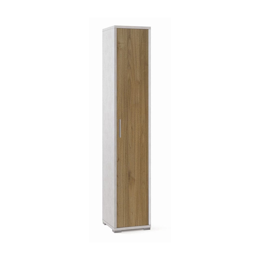 Colonna libreria a 1 anta con ripiani fissi e regolabili in pannello nobilitato – 39 x 41 x 199 cm - 7