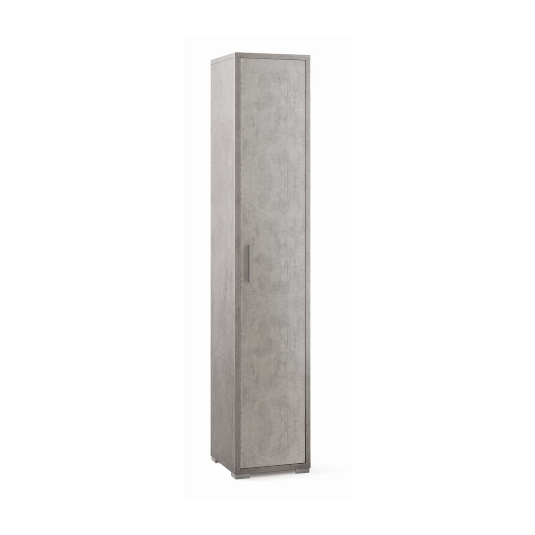 Colonna libreria a 1 anta con ripiani fissi e regolabili in pannello nobilitato – 38 x 41 x 199 cm - 11