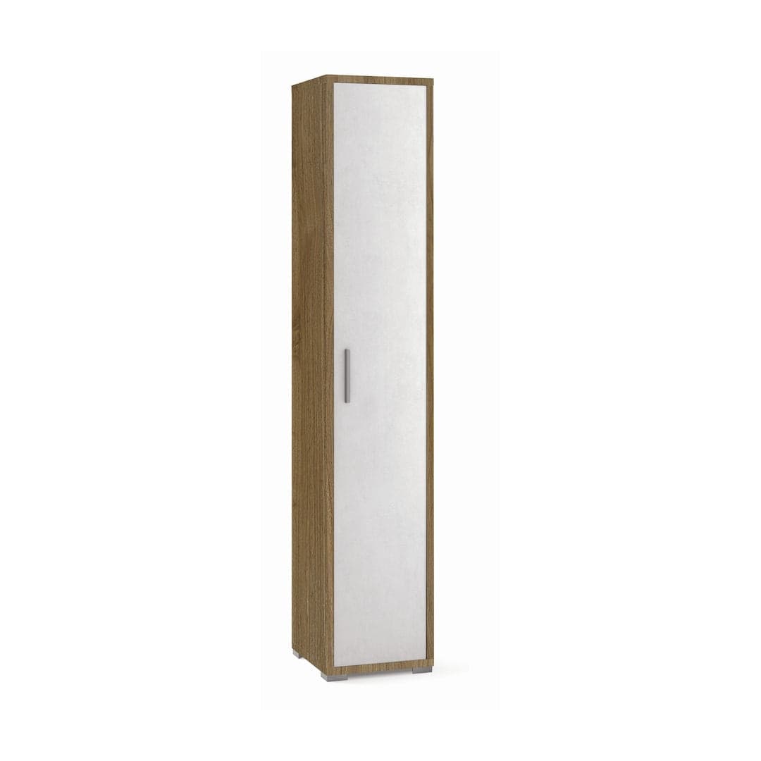 Colonna libreria a 1 anta con ripiani fissi e regolabili in pannello nobilitato – 38 x 41 x 199 cm - 5