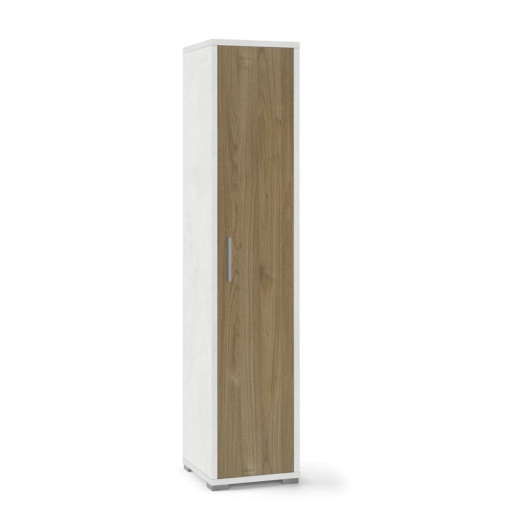 Colonna libreria a 1 anta con ripiani fissi e regolabili in pannello nobilitato – 39 x 41 x 182 cm - 17
