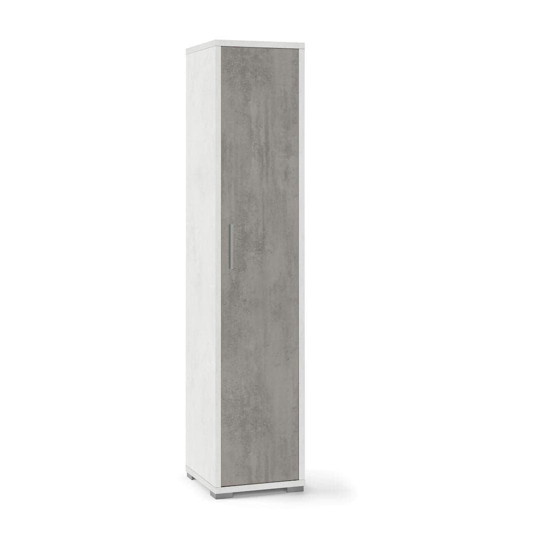 Colonna libreria a 1 anta con ripiani fissi e regolabili in pannello nobilitato – 39 x 41 x 182 cm - 16