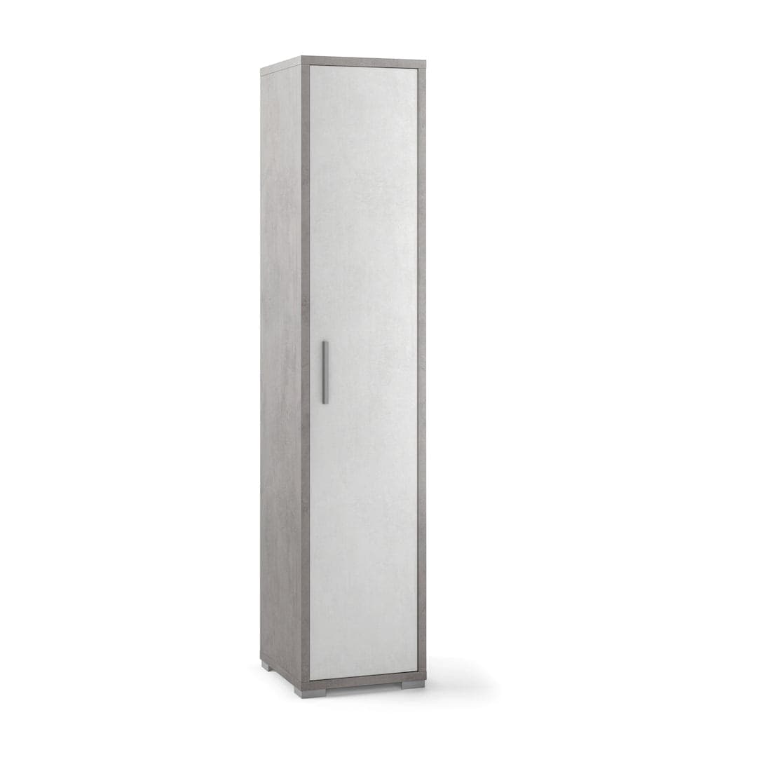 Colonna libreria a 1 anta con ripiani fissi e regolabili in pannello nobilitato – 39 x 41 x 182 cm - 2