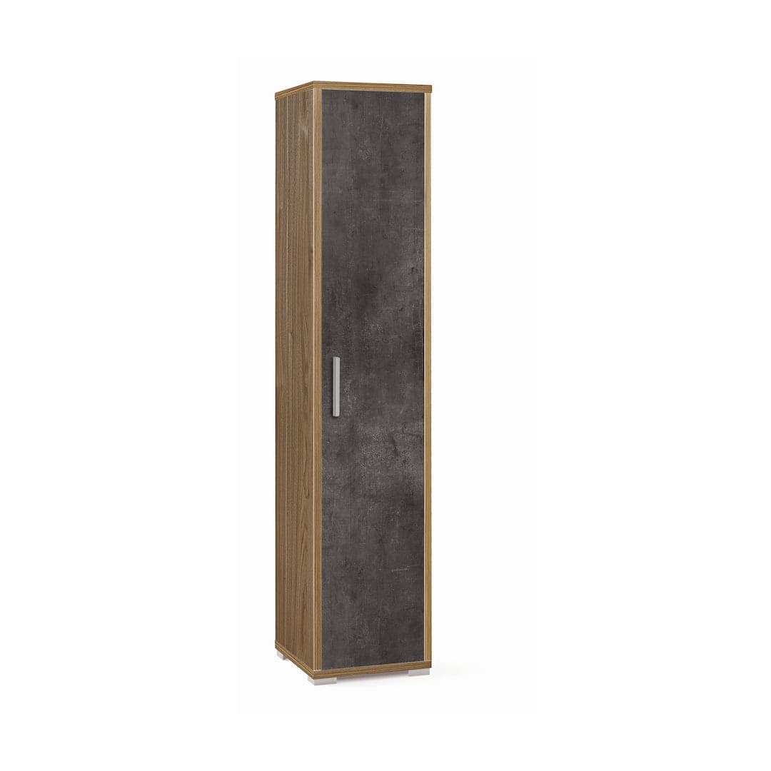 Colonna libreria a 1 anta con ripiani fissi e regolabili in pannello nobilitato – 39 x 41 x 182 cm - 4