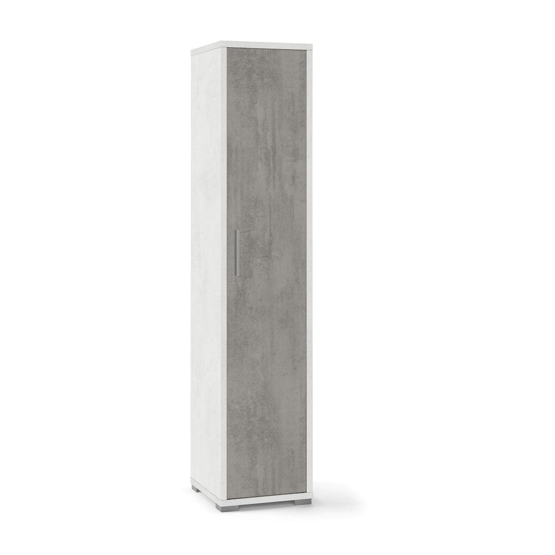 Colonna libreria a 1 anta con ripiani fissi e regolabili in pannello nobilitato – 39 x 41 x 182 cm - 6