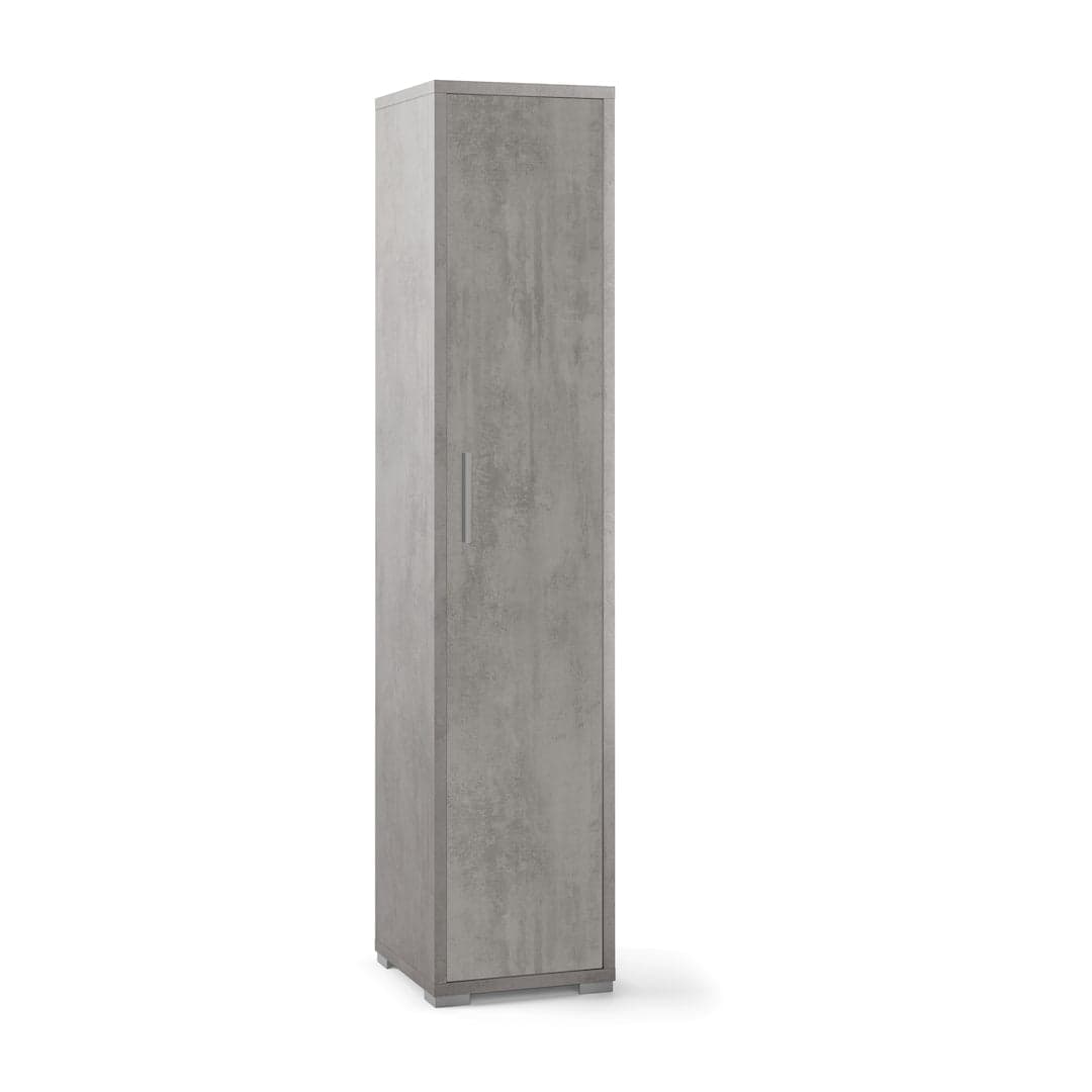 Colonna libreria a 1 anta con ripiani fissi e regolabili in pannello nobilitato – 38 x 41 x 182 cm - 11