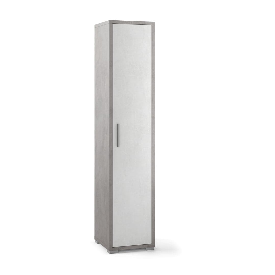 Colonna libreria a 1 anta con ripiani fissi e regolabili in pannello nobilitato – 38 x 41 x 182 cm - 12