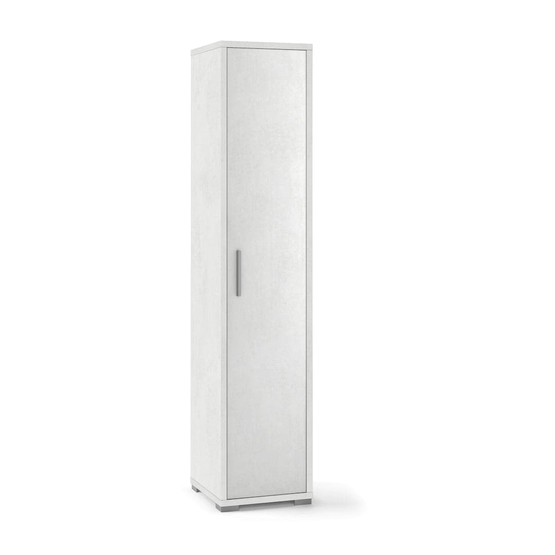 Colonna libreria a 1 anta con ripiani fissi e regolabili in pannello nobilitato – 38 x 41 x 182 cm - 9