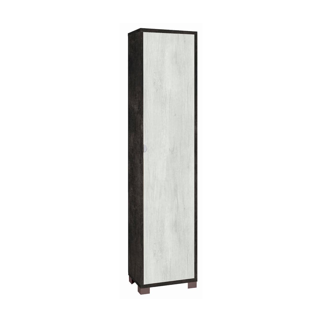 Colonna a 1 anta con 4 ripiani regolabili in pannello nobilitato – 43 x 29 x 190 cm - 36