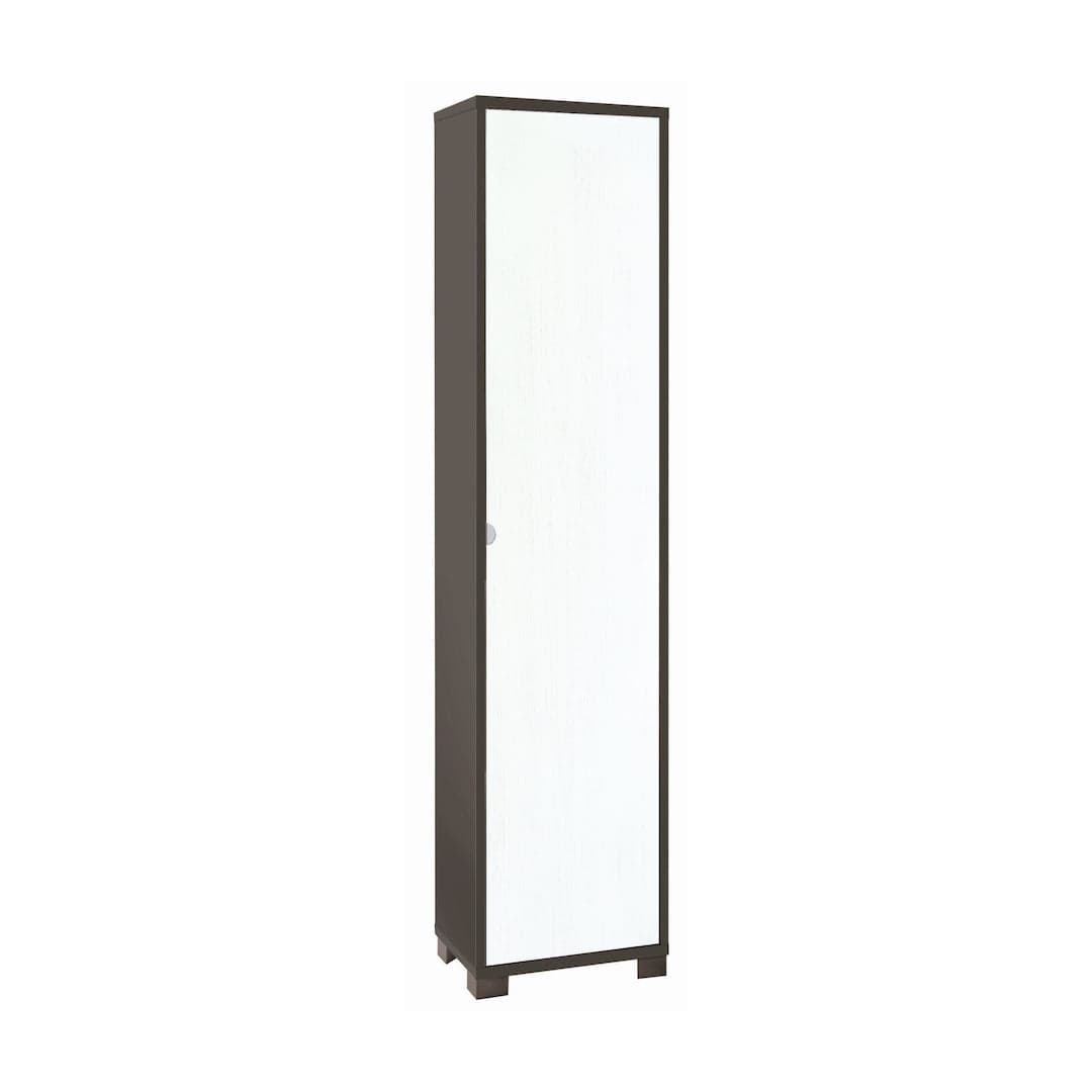 Colonna a 1 anta con 4 ripiani regolabili in pannello nobilitato – 43 x 29 x 190 cm - 37