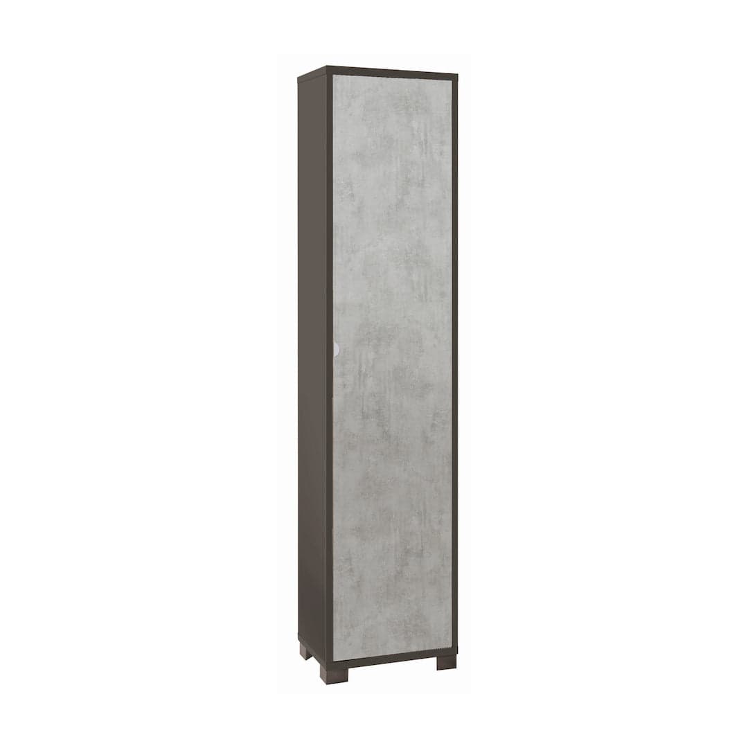 Colonna a 1 anta con 4 ripiani regolabili in pannello nobilitato – 43 x 29 x 190 cm - 38