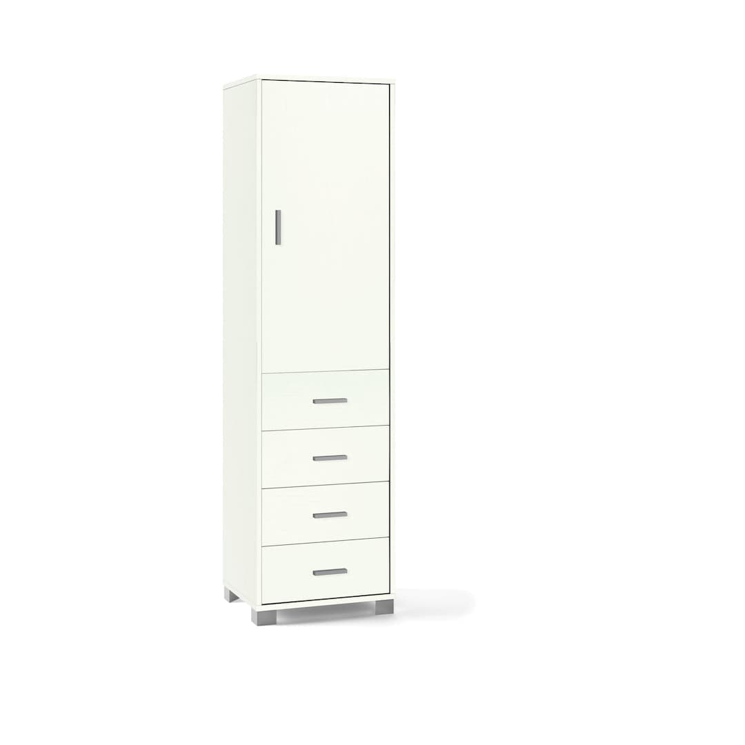 Colonna a 1 anta, 4 cassetti e 2 ripiani regolabili, in pannello nobilitato – 50 x 41 x 183 cm - 29