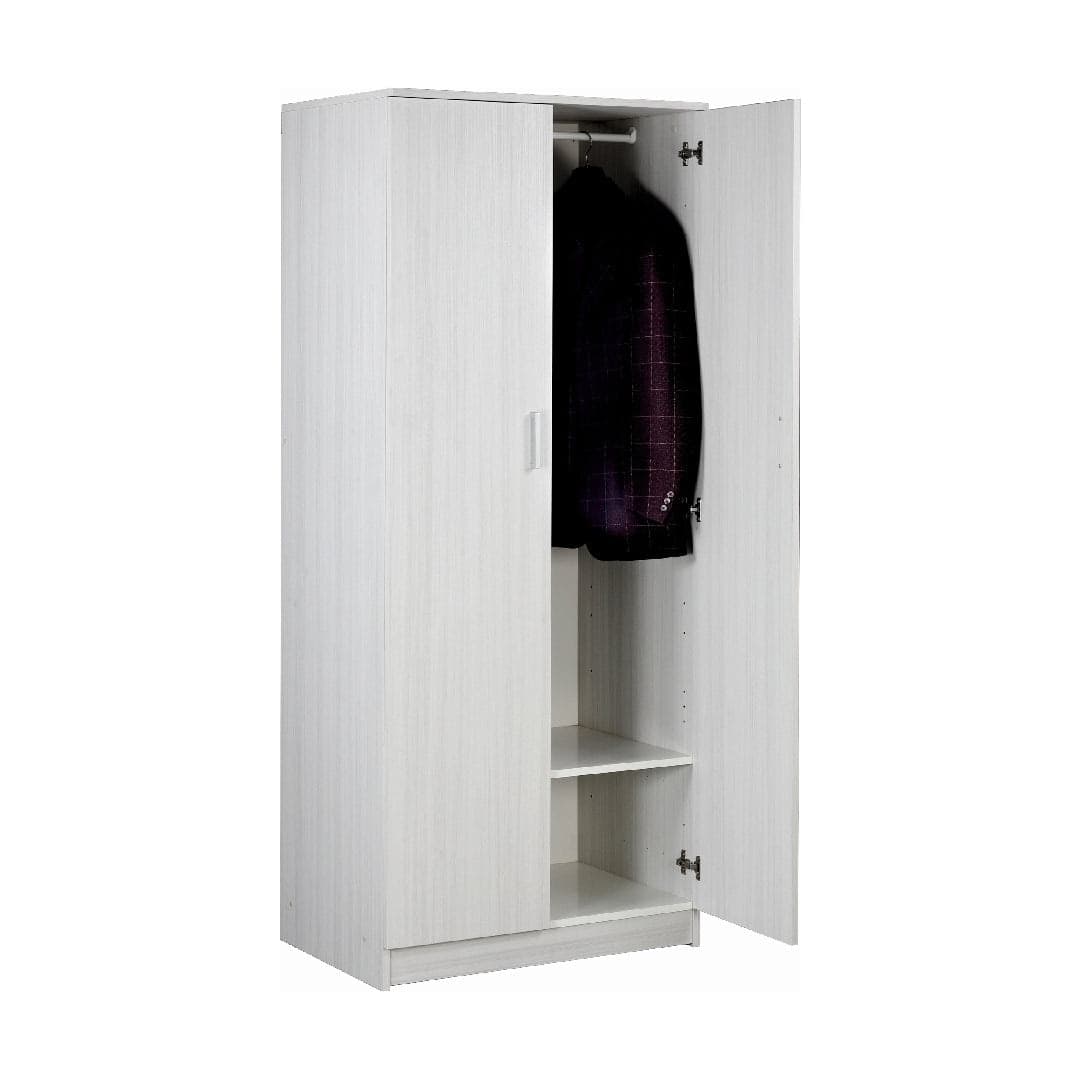 Armadio a 2 ante in kit, pannello truciolare nobilitato, 77 x 52 x 182 cm - 4