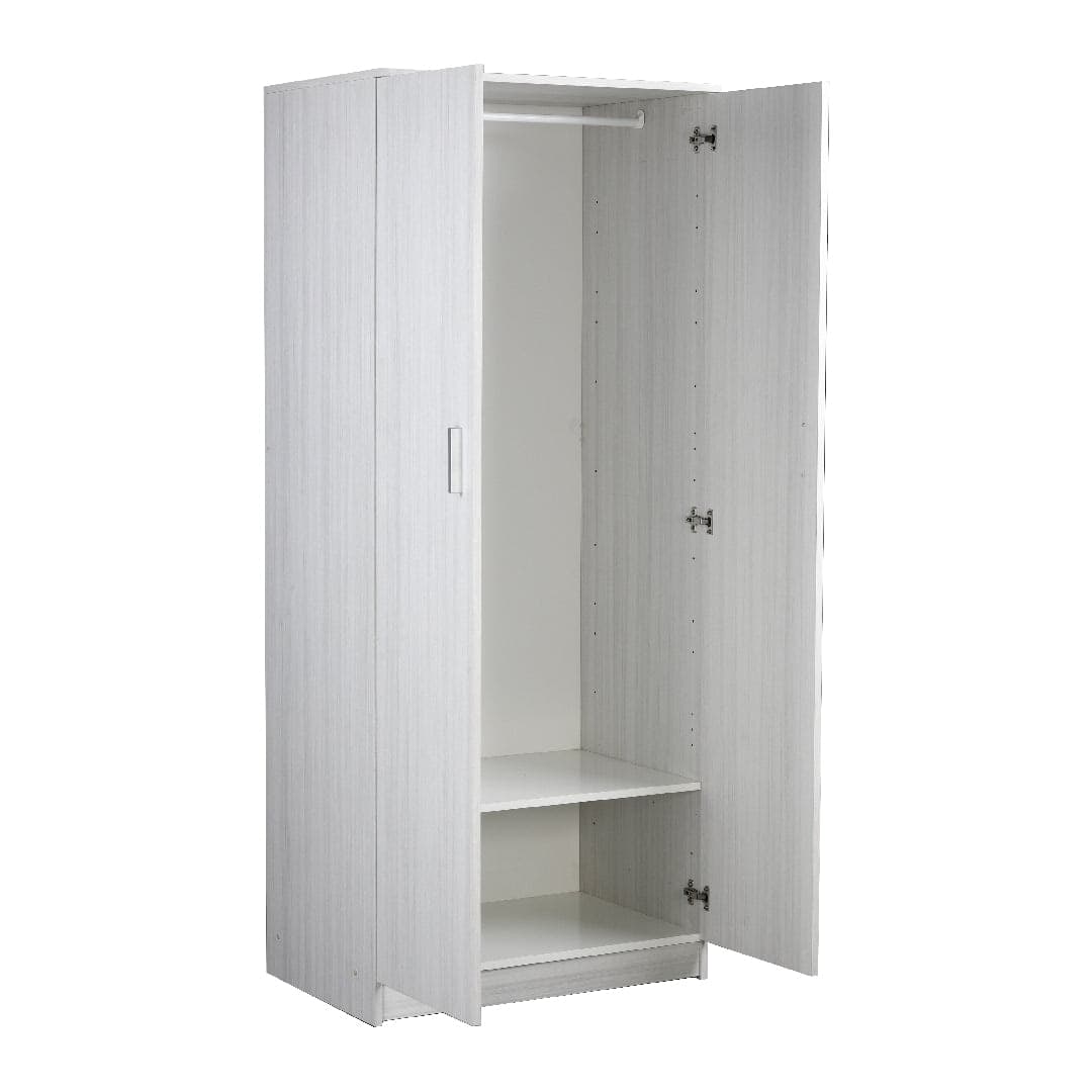 Armadio a 2 ante in kit, pannello truciolare nobilitato, 77 x 52 x 182 cm - 5