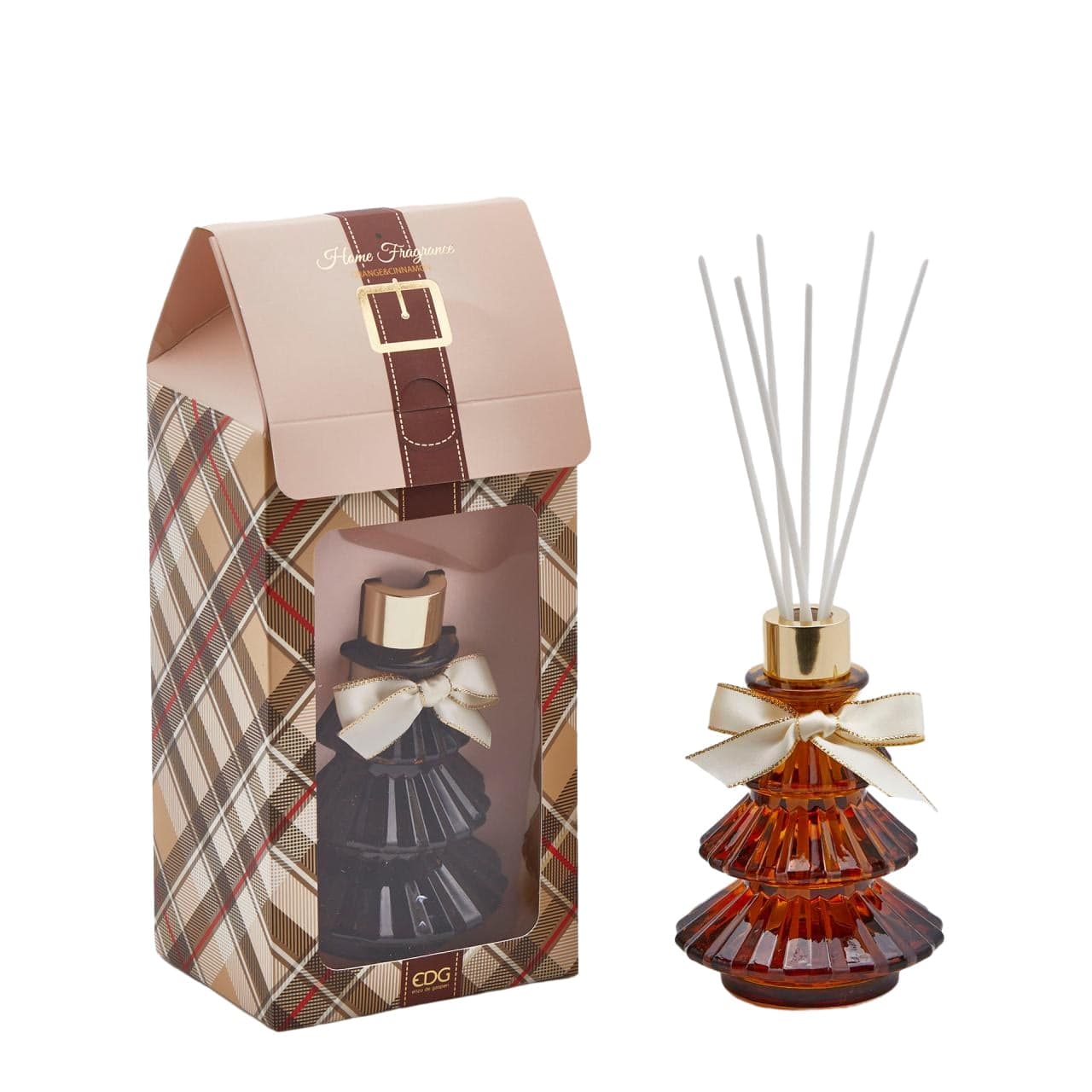 Profumo in bottiglia diffusore a forma di pino in vetro con bacchette da 170 mL - 2