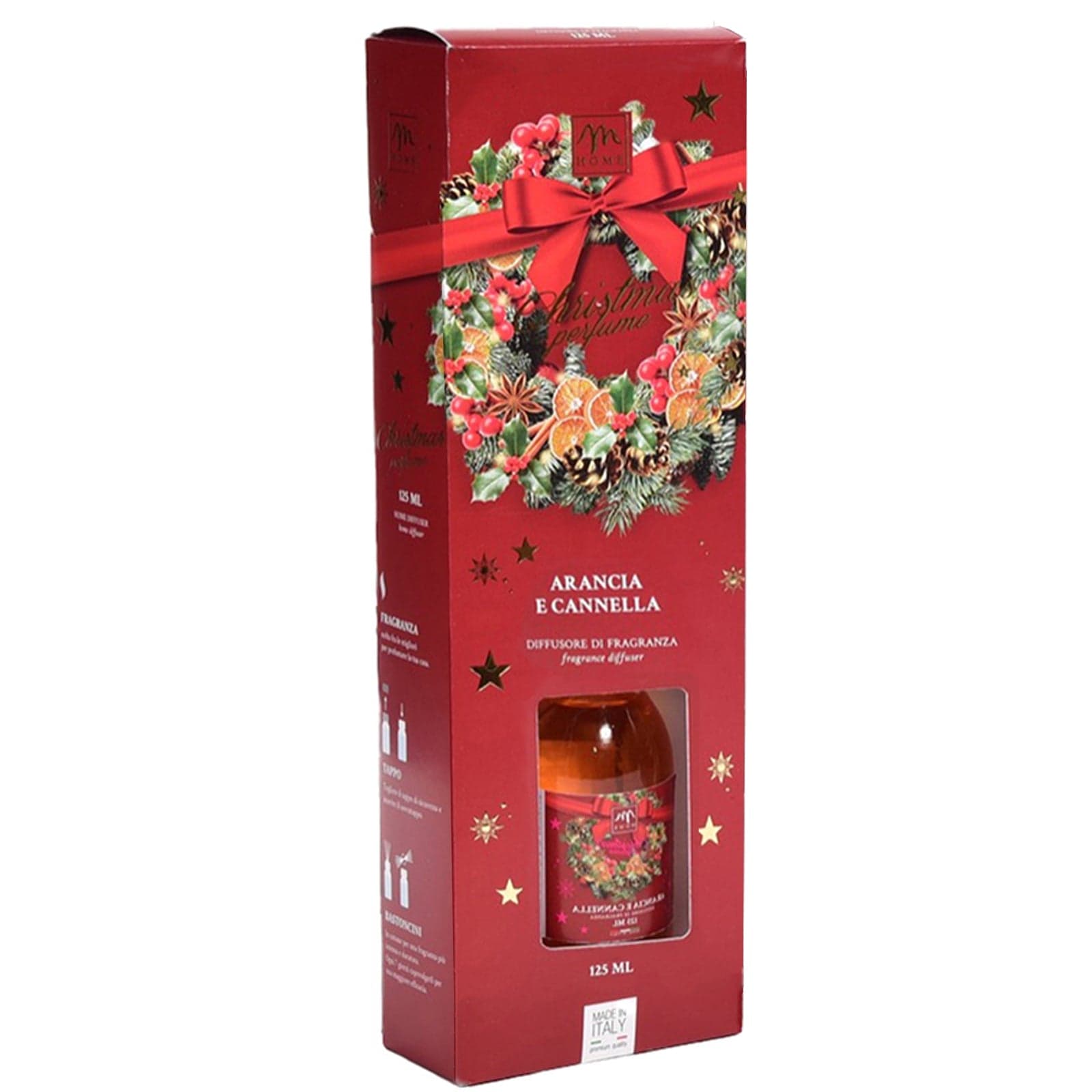 Profumo in bottiglia diffusore di essenza "Linea Ghirlanda" con bacchette da 125 mL - 6